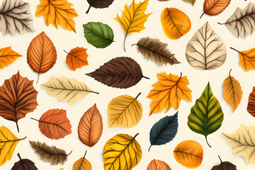 Autumn Leaves Illustration Background