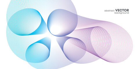 Vector abstract wave lines isolated on a white background. Design elements for technology, science, and modern concepts.