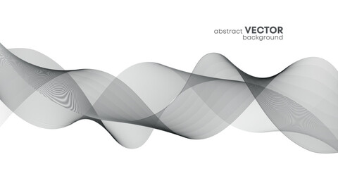 Vector abstract wave lines isolated on a white background. Design elements for technology, science, and modern concepts.