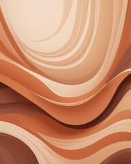 Colorful waves of earth tones create a mesmerizing abstract design inspired by natural landscapes