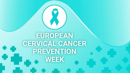 European Cervical Cancer Prevention Week web banner design illustration 