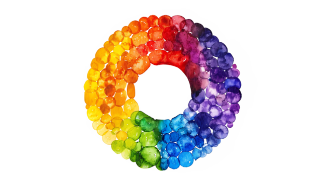 A chakra symbol with vibrant colors, representing energy alignment, isolated on white, cut out 