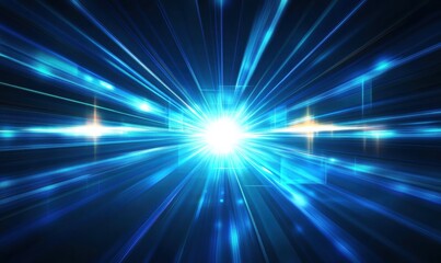 Obraz premium A bright blue light with a white center