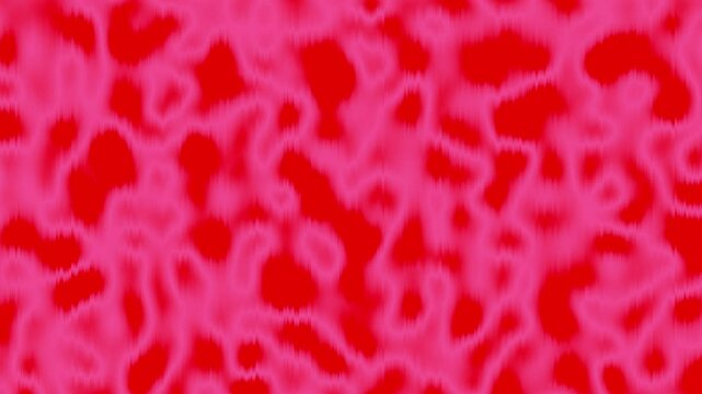 Red-Pink Looped Background with Abstract Wild Cat Fur Print. Animation With Chaotic Red Blurry Spots on a Light Pink Background. Red-Pink Creative Background Loop. Abstract Leopard Skin Print Loop.