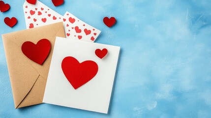 Colorful Heart-Themed Greeting Cards for Valentine's Day Celebration