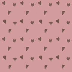 Seamless pattern of Valentine's day elements. Romantic cute objects. Valentine's day concept, romance, love