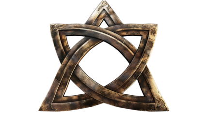 An illustration of the Holy Trinity symbol, isolated on white, cut out 