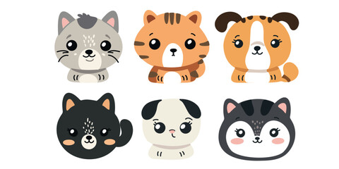 cute cartoon pets collection