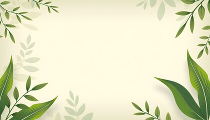 Vector background with plant motifs and paper texture, perfect for eco-friendly projects.