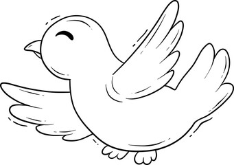 bird cartoon outline