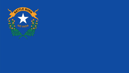 Nevada US State Flag Vector Illustration