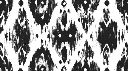 Seamless ethnic Ikat pattern in tribal, folk embroidery, and Mexican style Aztec geometry for Graphic Arts, Carpet Design, Wallpaper, Wrapping, and Clothing.