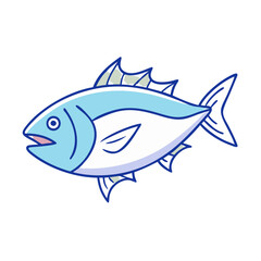 albacore tuna vector icon, fish vector illustration - simple illustration of albacore tuna perfect for logos, and fish - themed designs.