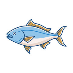 amberjack vector icon, fish vector illustration - simple illustration of amberjack perfect for logos, and fish - themed designs.