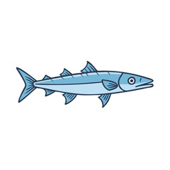 barracuda vector icon, fish vector illustration - simple illustration of barracuda perfect for logos, and fish - themed designs.