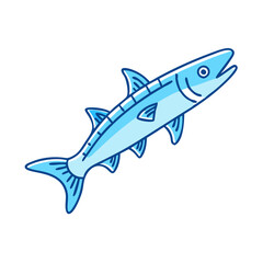 barracuda vector icon, fish vector illustration - simple illustration of barracuda perfect for logos, and fish - themed designs.