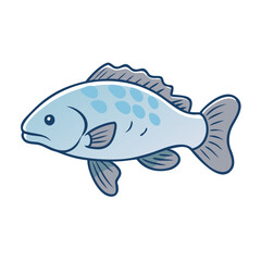 barramundi vector icon, fish vector illustration - simple illustration of barramundi perfect for logos, and fish - themed designs.