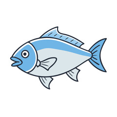 bluefish vector icon, fish vector illustration - simple illustration of bluefish perfect for logos, and fish - themed designs.