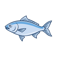 bluefish vector icon, fish vector illustration - simple illustration of bluefish perfect for logos, and fish - themed designs.