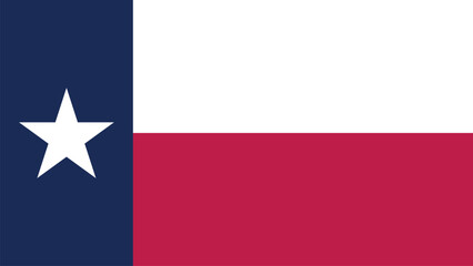 Texas US State Flag Vector Illustration
