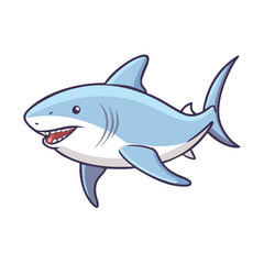 bull shark vector icon, fish vector illustration - simple illustration of bull shark perfect for logos, and fish - themed designs.