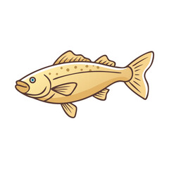 cod vector icon, fish vector illustration - simple illustration of cod perfect for logos, and fish - themed designs.