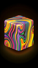 Fototapeta premium Vibrant 3D Cube Abstract Illustration