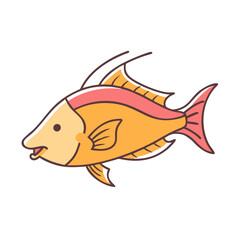 hogfish vector icon, fish vector illustration - simple illustration of hogfish perfect for logos, and fish - themed designs.