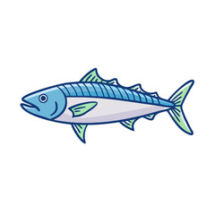 king mackerel vector icon, fish vector illustration - simple illustration of king mackerel perfect for logos, and fish - themed designs.
