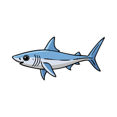 mako shark vector icon, fish vector illustration - simple illustration of mako shark perfect for logos, and fish - themed designs.