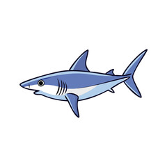 mako shark vector icon, fish vector illustration - simple illustration of mako shark perfect for logos, and fish - themed designs.