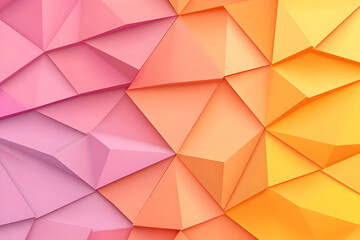 Fototapeta premium Abstract 3D Pink Orange Triangle Background
