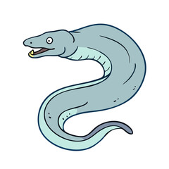 moray eel vector icon, fish vector illustration - simple illustration of moray eel perfect for logos, and fish - themed designs.