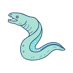 Fototapeta premium moray eel vector icon, fish vector illustration - simple illustration of moray eel perfect for logos, and fish - themed designs.