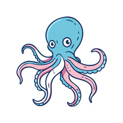 octopus vector icon, fish vector illustration - simple illustration of octopus perfect for logos, and fish - themed designs.