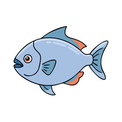pacu vector icon, fish vector illustration - simple illustration of pacu perfect for logos, and fish - themed designs.