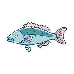 perch vector icon, fish vector illustration - simple illustration of perch perfect for logos, and fish - themed designs.
