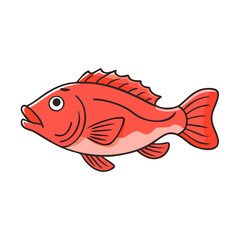 rockfish vector icon, fish vector illustration - simple illustration of rockfish perfect for logos, and fish - themed designs.