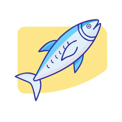 sardine vector icon, fish vector illustration - simple illustration of sardine perfect for logos, and fish - themed designs.