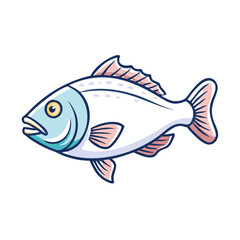 sea bass vector icon, fish vector illustration - simple illustration of sea bass perfect for logos, and fish - themed designs.