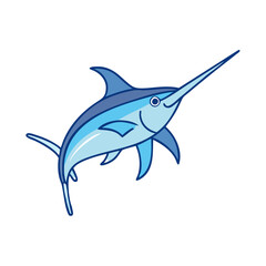 swordfish vector icon, fish vector illustration - simple illustration of swordfish perfect for logos, and fish - themed designs.