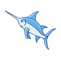 swordfish vector icon, fish vector illustration - simple illustration of swordfish perfect for logos, and fish - themed designs.