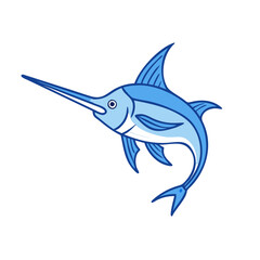 swordfish vector icon, fish vector illustration - simple illustration of swordfish perfect for logos, and fish - themed designs.