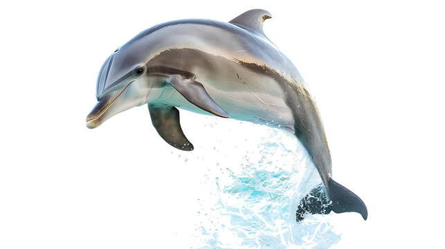 dolphin jumping isolated on white