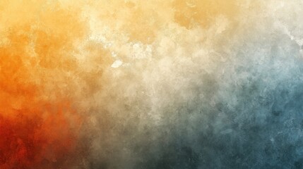 Fototapeta premium Abstract Warm to Cool Watercolor Wash: A Serene, Textured Landscape