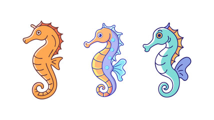 seahorse vector icon, fish vector illustration - simple illustration of seahorse perfect for logos, and fish - themed designs.