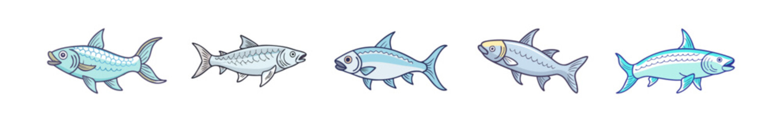 tarpon vector icon, fish vector illustration - simple illustration of tarpon perfect for logos, and fish - themed designs.