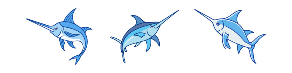 swordfish vector icon, fish vector illustration - simple illustration of swordfish perfect for logos, and fish - themed designs.