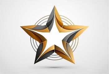 Fototapeta premium gold star on white background