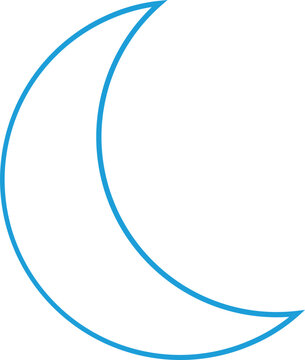 recommend clip art: Moon outline icon